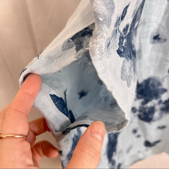 Lungo L'Arno Linen Dress w/ Ribbed Knit Side Panels XL Lagenlook Boho Coastal - Picture 6 of 12